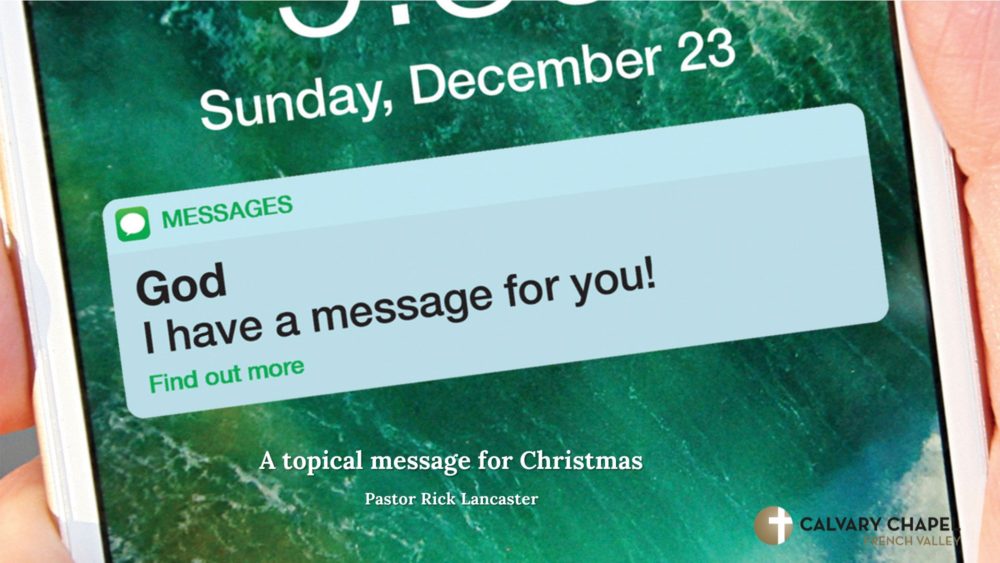 You have 1 unopened message! Luke 2:1-14 Image