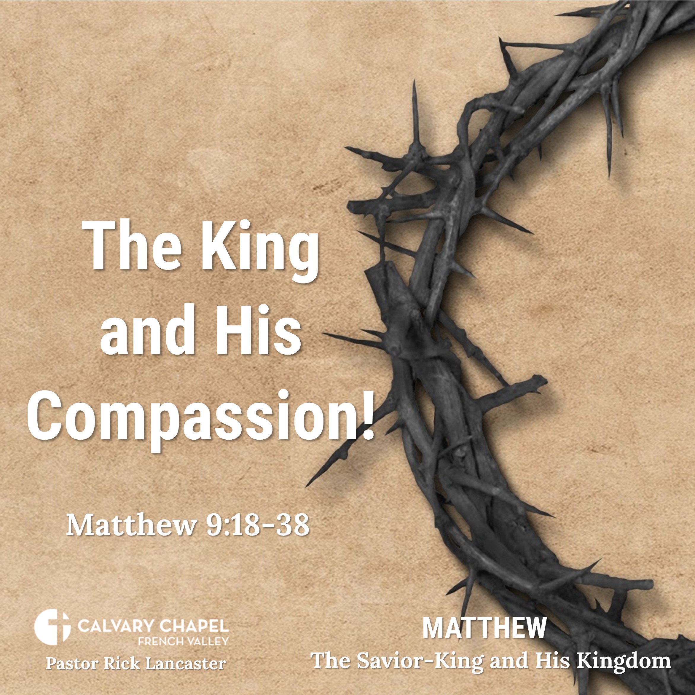 The King and His compassion! – Matthew 9:18-38 - Matthew: The Savior-King and His Kingdom