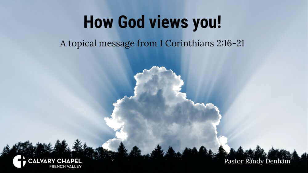 How God views us! 2 Corinthians 2:16-21 Image
