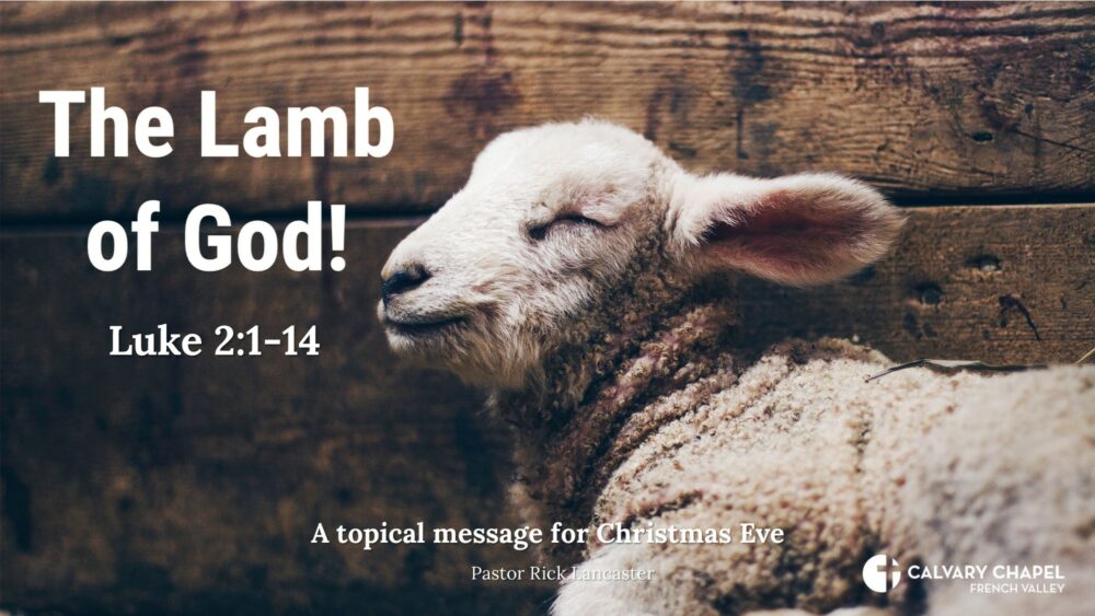 The Lamb of God! Luke 2:1-14
