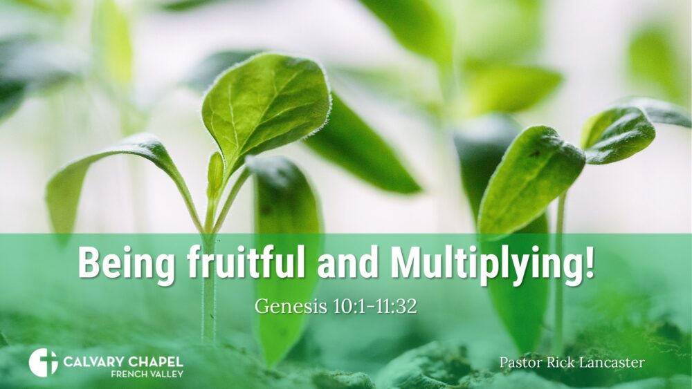 Being fruitful and multiplying! Genesis 10:1-11:32